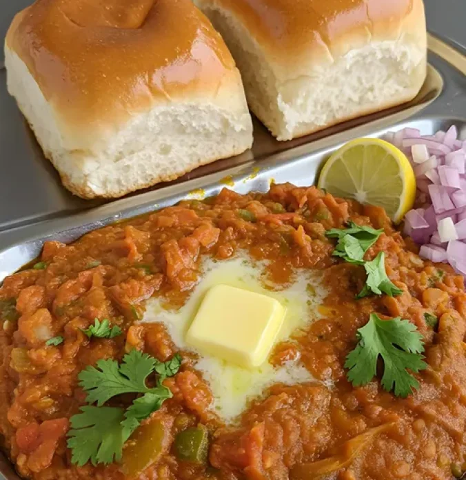 pav-bhaji-with-bread-butter